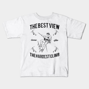 The Best View Rock Climbing Kids T-Shirt